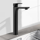 Matt Black Bathroom Tall Basin Mixer Tap Black Vanity Tap - NZHomeware