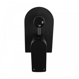 Matt Black Solid Brass Shower Wall Mixer With Diverter - NZHomeware