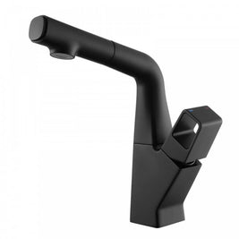 Matte Black 360° Swivel Pull - out Spout Basin Mixer Tap - NZHomeware