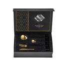 Matte Gold And Black Stainless Steel 304 Cutlery Set Dinner Knife Fork Spoon 24pcs Gift Set - NZHomeware
