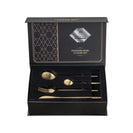Matte Gold Stainless Steel Cutlery Set Dinner Knife Fork Spoon 24pcs Gift Set - NZHomeware