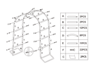 Metal Garden Arch | White/Black Climbing Plant Trellis for Roses & Vines | Wedding Arch NZ - NZHomeware