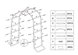 Metal Garden Arch | White/Black Climbing Plant Trellis for Roses & Vines | Wedding Arch NZ - NZHomeware