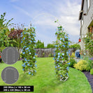 Metal Garden Arch | White/Black Climbing Plant Trellis for Roses & Vines | Wedding Arch NZ - NZHomeware