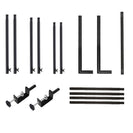 Metal Table Balloon Arch Kit, Adjustable Hight And Length Table Stand, For Birthday Party Wedding & Graduation Decorations, Christmas Decort Baby Shower Party Supplies Table Arch Black - NZHomeware