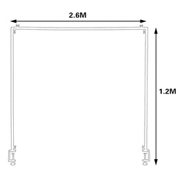 Metal Table Balloon Arch Kit, Adjustable Hight And Length Table Stand, For Birthday Party Wedding & Graduation Decorations, Christmas Decort Baby Shower Party Supplies Table Arch Black - NZHomeware
