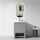 MK 600x460x860mm Grey Floor Standing Vanity with Ceramic Basin - NZHomeware