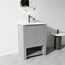 MK 600x460x860mm Grey Floor Standing Vanity with Ceramic Basin - NZHomeware