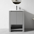 MK 600x460x860mm Grey Floor Standing Vanity with Ceramic Basin - NZHomeware