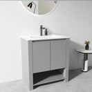 MK 750x460x860mm Grey Floor Standing Vanity with Ceramic Basin - NZHomeware