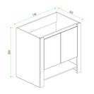 MK 750x460x860mm Grey Floor Standing Vanity with Ceramic Basin - NZHomeware