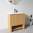 MK 750x460x860mm Light Oak Floor Standing Vanity - NZHomeware