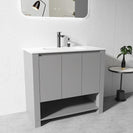 MK 900x460x860mm Grey Floor Standing Vanity with Ceramic Basin - NZHomeware