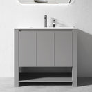 MK 900x460x860mm Grey Floor Standing Vanity with Ceramic Basin - NZHomeware
