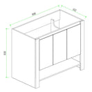 MK 900x460x860mm Grey Floor Standing Vanity with Ceramic Basin - NZHomeware