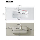 MK 900x460x860mm Grey Floor Standing Vanity with Ceramic Basin - NZHomeware