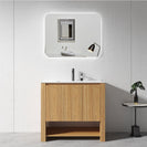 MK 900x460x860mm Light Oak Floor Standing Vanity with Ceramic Basin - NZHomeware