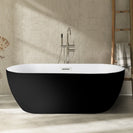 1700x800x580 mm Oval Bathtub Freestanding Acrylic Black Bath tub - NZHomeware