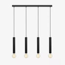 Modern Black Metal Ceiling Lamp - 4 Bar - NZHomeware