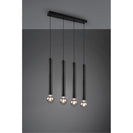 Modern Black Metal Ceiling Lamp - 4 Bar - NZHomeware