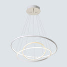 Modern LED Light with Flexible Design: Circular 3 Rings White - NZHomeware