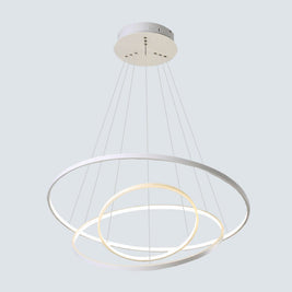 Modern LED Light with Flexible Design: Circular 3 Rings White - NZHomeware
