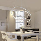 Modern LED Light with Flexible Design: Circular 3 Rings White - NZHomeware