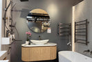 Mora 1200X520X450mm Plywood Light Oak Fluted Racetrack - Shaped Vanity With Flat Top - NZHomeware