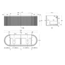 Mora 1500X520X450mm Plywood Light Oak Fluted Racetrack - Shaped Vanity With Flat Top - NZHomeware