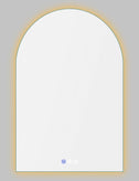 600x900mm Arched LED Wall Mirror with Bluetooth Speaker Dimister Touch Switch 3 Colours Lighting - NZHomeware