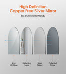 600x900mm Arched LED Wall Mirror with Bluetooth Speaker Dimister Touch Switch 3 Colours Lighting - NZHomeware