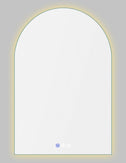 600x900mm Arched LED Wall Mirror with Bluetooth Speaker Dimister Touch Switch 3 Colours Lighting - NZHomeware
