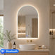 600x900mm Arched LED Wall Mirror with Bluetooth Speaker Dimister Touch Switch 3 Colours Lighting - NZHomeware