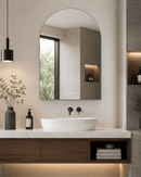 600x900mm Arched LED Wall Mirror with Bluetooth Speaker Dimister Touch Switch 3 Colours Lighting - NZHomeware