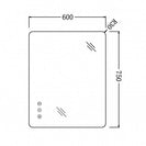 750x600mm Rectangle LED Mirror with Motion Sensor Demister Switch Backlit Touch Switch 3 Colours Lighting Frameless - NZHomeware