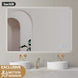 750x600mm Rectangle LED Mirror with Motion Sensor Demister Switch Backlit Touch Switch 3 Colours Lighting Frameless - NZHomeware