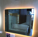 750x600mm Rectangle LED Mirror with Demister Backlit Touch Switch 3 Colours Lighting Frameless PC Back Lampshade - NZHomeware