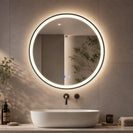 700x700x40mm Round Bathroom LED Mirror with Motion Sensor Auto On Demister Touch Sensor Switch Wall Mounted - NZHomeware