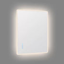 750x600mm Rectangle LED Mirror with Motion Sensor Auto On Demister Touch Switch 3 Colours Lighting on Rim Frameless PC Lampshade - NZHomeware
