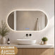 1200x700mm Backlit Led Mirror Oblong Racetrack Motion Sensor Demister Touch Sensor Switch - NZHomeware