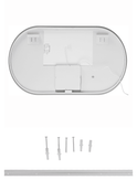 1200x700mm Backlit Led Mirror Oblong Racetrack Motion Sensor Demister Touch Sensor Switch - NZHomeware