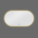 1200x700mm Backlit Led Mirror Oblong Racetrack Motion Sensor Demister Touch Sensor Switch - NZHomeware