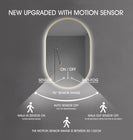 600x900mm Backlit Brushed Yellow Gold Frame Led Mirror Oblong Racetrack Motion Sensor - NZHomeware