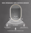 600x900mm Backlit Brushed Yellow Gold Frame Led Mirror Oblong Racetrack Motion Sensor