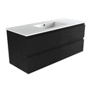 NELSON 1200X460X580MM PLYWOOD WALL HUNG VANITY - BLACK WITH CERAMIC TOP - NZHomeware