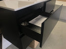NELSON 1200X460X580MM PLYWOOD WALL HUNG VANITY - BLACK WITH CERAMIC TOP - NZHomeware