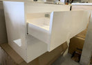 NELSON 1500X460X580MM PLYWOOD WALL HUNG VANITY - GLOSS WHITE WITH CERAMIC TOP - NZHomeware