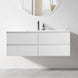 NELSON 1500X460X580MM PLYWOOD WALL HUNG VANITY - GLOSS WHITE WITH CERAMIC TOP - NZHomeware