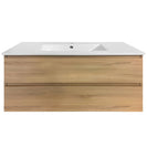 NELSON 1500X460X580MM PLYWOOD WALL HUNG VANITY - LIGHT OAK WITH CERAMIC TOP - NZHomeware