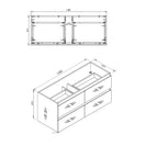 NELSON 1500X460X580MM PLYWOOD WALL HUNG VANITY - LIGHT OAK WITH CERAMIC TOP - NZHomeware